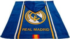 CurePink Dětský ručník - pončo Real Madrid: znak (55 x 110 cm)