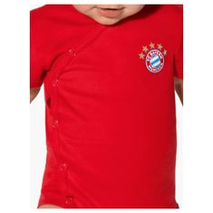 FotbalFans Dětské body FC Bayern, barevný znak klubu, krátké, bavlna | 68