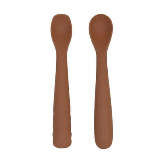 Bo Jungle Silikonové lžičky B-Spoon Shape 2ks Terracotta