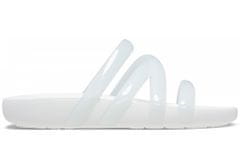 Crocs Splash Glossy Strappy Sandals pro ženy, 38-39 EU, W8, Sandály, Pantofle, White, Bílá, 208537-100
