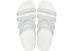Crocs Splash Glossy Strappy Sandals pro ženy, 37-38 EU, W7, Sandály, Pantofle, White, Bílá, 208537-100