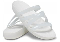 Crocs Splash Glossy Strappy Sandals pro ženy, 37-38 EU, W7, Sandály, Pantofle, White, Bílá, 208537-100