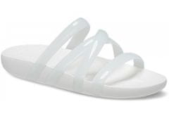 Crocs Splash Glossy Strappy Sandals pro ženy, 38-39 EU, W8, Sandály, Pantofle, White, Bílá, 208537-100