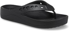 Crocs Baya Platform Flip-Flops pro ženy, 38-39 EU, W8, Žabky, Pantofle, Sandály, Black, Černá, 208395-001