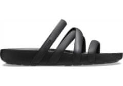 Crocs Splash Strappy Sandals pro ženy, 39-40 EU, W9, Sandály, Pantofle, Black, Černá, 208217-001