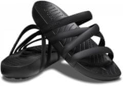 Crocs Splash Strappy Sandals pro ženy, 38-39 EU, W8, Sandály, Pantofle, Black, Černá, 208217-001