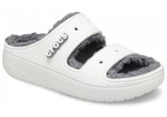 Crocs Classic Cozzzy Sandals Unisex, 39-40 EU, M7W9, Bačkory, Pantofle, White, Bílá, 207446-100