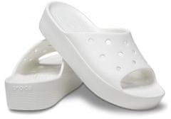 Crocs Classic Platform Slides pro ženy, 42-43 EU, W11, Pantofle, Sandály, White, Bílá, 208180-100