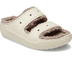 Crocs Classic Cozzzy Sandals Unisex, 41-42 EU, M8W10, Bačkory, Pantofle, Bone/Mushroom, Béžová, 207446-2YC