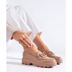 Vinceza Dámské boty z ekokůže béžové velikost 40