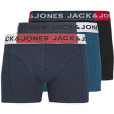 Jack&Jones Plus 3 PACK - pánské boxerky JACCOLOR 12243751 Black (Velikost 4XL)