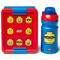 LEGO Svačinový set ICONIC Classic (láhev a box) - červená/modrá