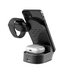 Kaku KSC-778 bezdrátová nabíječka na mobil / Apple Watch / Airpods 15W, černá
