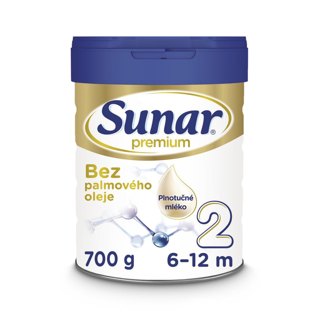 Levně Sunar Premium 2 pokračovací kojenecké mléko 700 g