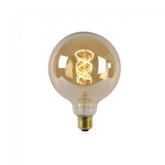 LUCIDE G125 - Žárovka - Ø 12,5 cm - LED - E27 - 1x5W 2200K - Amber