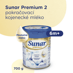 Sunar Premium 2 pokračovací kojenecké mléko, 6 x 700 g