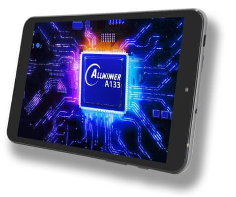 Tablet iGet SMART W83 štíhlý, kompaktní rozměry, velký displej, GPS, dlouhá výdrž baterie Android 10 IPS displej zadní i přední fotoaparát Bluetooth Wifi OTG cestovní tablet videohovory USB-C 3,5 mm jack velké úložiště sledování filmů hraní her výkonný procesor Allwinner A133 dotykové pero
