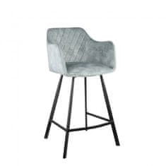 Casa Vital CasaDolce, sada 2 barových židlí NADROJ, 53,5 × 52 × 100 cm, šedá