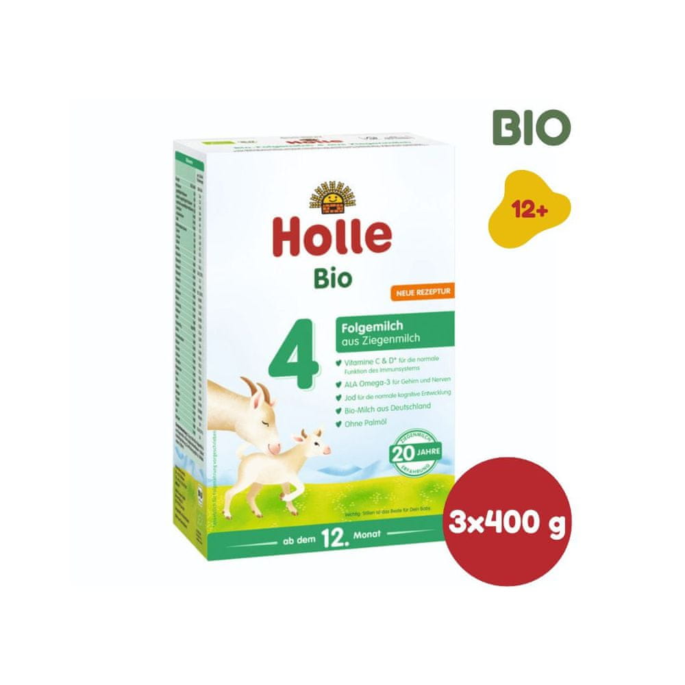 Levně Holle Bio mléčná výživa pokračovací na bázi kozího mléka - 4 - 400g x 3 ks