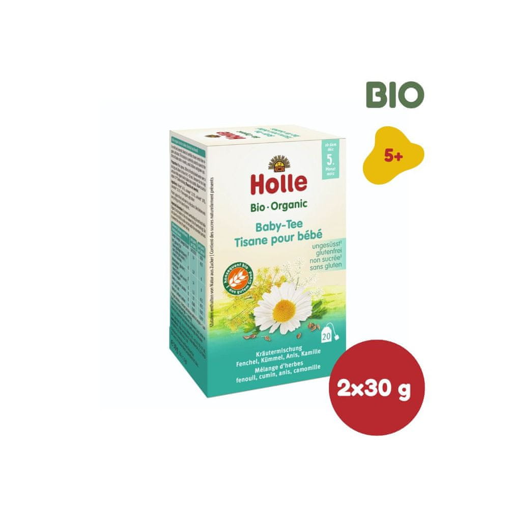 Levně Holle Bio-dětský čaj, 2 × 30 g