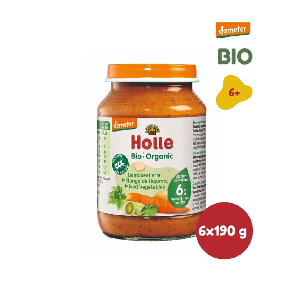 Levně Holle Bio Zeleninová směs - 6 x 190 g