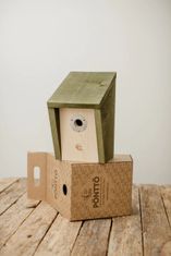 Sotra EcoFurn PÖNTTÖ Dřevěná ptačí budka, vletový otvor 28 mm, zelená 