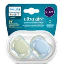 Philips Avent Šidítko Ultra air neutral 0-6m chlapec modrá, 2ks