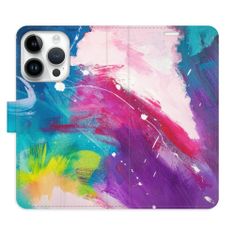 iSaprio Flipové pouzdro - Abstract Paint 05 pro Apple iPhone 15 Pro