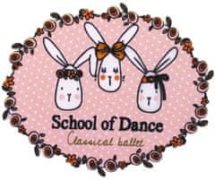 PRYM Nášivka škola tance, balet, samolepicí/nažehlovací, bílá/růžová