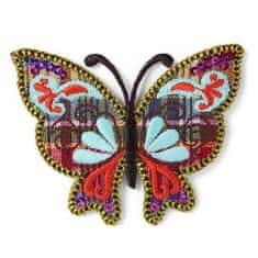 PRYM Nášivka motýl, nažehlovací, fialová/vícebarevná