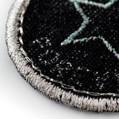 PRYM Nášivka džínový štítek hvězda, kruh, nažehlovací, černá