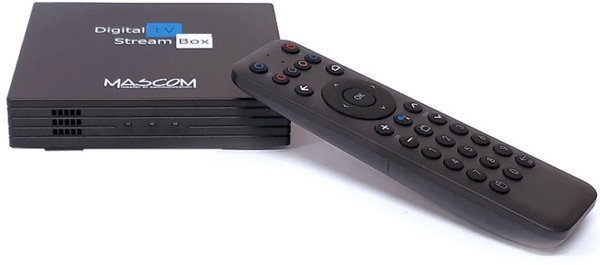  multimediální centrum mascom MCA102T/C android 4k dvb-tv usb slot sd karty 