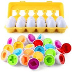 JOJOY® Montessori Vajíčka, Vzdělávací skládačka pro děti, Montessori Hračky pro děti (12ks) | EGGCELLENT