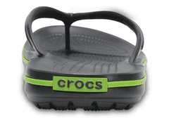 Crocs Crocband Flip-Flops pro muže, 46-47 EU, M12, Žabky, Pantofle, Sandály, Graphite/Volt Green, Šedá, 11033-0A1