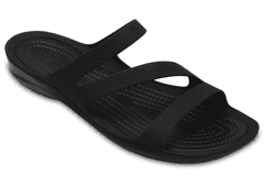 Crocs Swiftwater Sandals pro ženy, 37-38 EU, W7, Sandály, Pantofle, Black/Black, Černá, 203998-060
