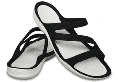 Crocs Swiftwater Sandals pro ženy, 39-40 EU, W9, Sandály, Pantofle, Black/White, Černá, 203998-066