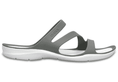 Crocs Swiftwater Sandals pro ženy, 34-35 EU, W5, Sandály, Pantofle, Smoke/White, Šedá, 203998-06X