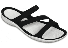 Crocs Swiftwater Sandals pro ženy, 39-40 EU, W9, Sandály, Pantofle, Black/White, Černá, 203998-066