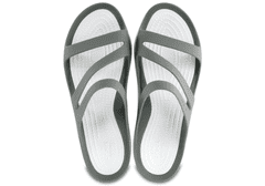 Crocs Swiftwater Sandals pro ženy, 39-40 EU, W9, Sandály, Pantofle, Smoke/White, Šedá, 203998-06X