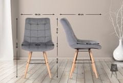 Sortland Jídelní židle Leni - 2 ks | šedé