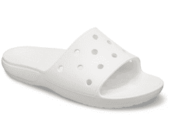 Crocs Classic Slides pro muže, 45-46 EU, M11, Pantofle, Sandály, White, Bílá, 206121-100