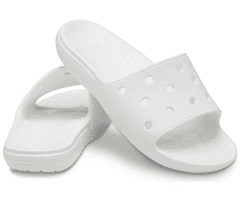 Crocs Classic Slides Unisex, 38-39 EU, M6W8, Pantofle, Sandály, White, Bílá, 206121-100