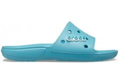 Crocs Classic Slides Unisex, 41-42 EU, M8W10, Pantofle, Sandály, Turq Tonic, Modrá, 206121-4ST