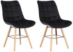 Sortland Jídelní židle Leni - 2 ks | černé