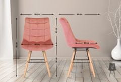 Sortland Jídelní židle Leni - 2 ks | růžové