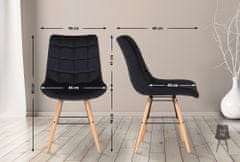 Sortland Jídelní židle Leni - 2 ks | černé