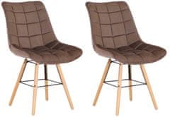 Sortland Jídelní židle Leni - 2 ks | hnědé