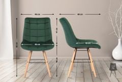 Sortland Jídelní židle Leni - 2 ks | zelené