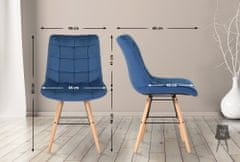 Sortland Jídelní židle Leni - 2 ks | modré