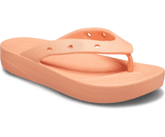 Crocs Classic Platform Flip-Flops pro ženy, 36-37 EU, W6, Žabky, Pantofle, Sandály, Papaya, Oranžová, 207714-83E